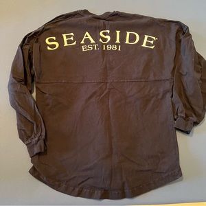 Seaside navy blue long sleeve pullover in like new condition size small